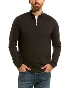 scott barber men’s tech jersey long sleeve zip mock shirt, black, xx-large