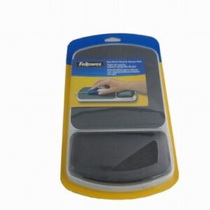 Fellowes 91741 Gel Wrist Rest and Mouse Pad - Graphite/Platinum