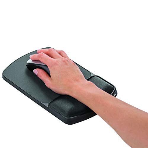 Fellowes 91741 Gel Wrist Rest and Mouse Pad - Graphite/Platinum