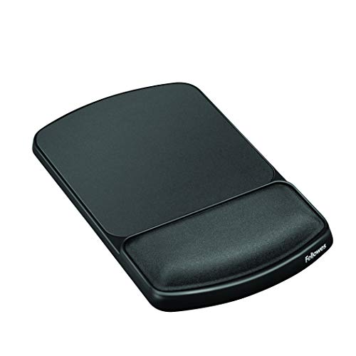 Fellowes 91741 Gel Wrist Rest and Mouse Pad - Graphite/Platinum