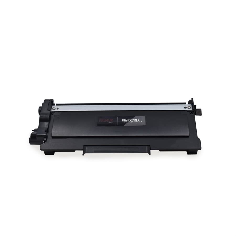 Premium Tone Compatible Brother TN-450 TN450 2,600 High Yield - Black Toner Cartridge for Brother DCP-7060D MFC-7360N MFC-7460DN MFC-7860DW HL-2220 HL-2230 HL-2240 HL-2240D HL2270DW HL-2280D