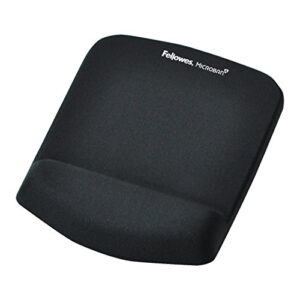 fellowes® plushtouch™ mouse pad with wrist rest, black