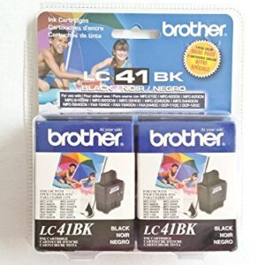 Brother Black -Ink -Cartridge - 2 Pack (LC41BK2PKS) - Retail Packaging