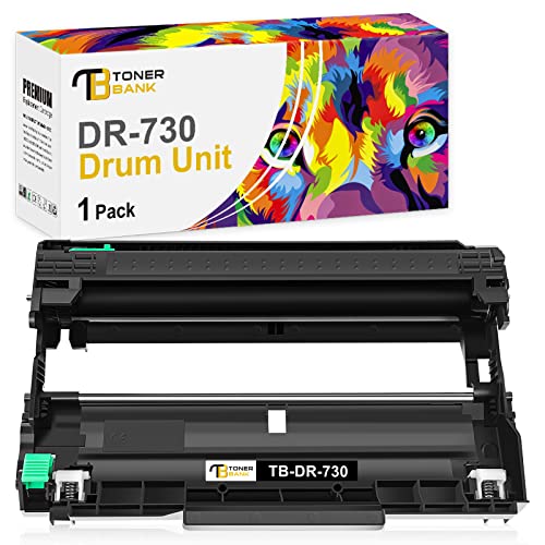 Toner Bank Compatible Drum Unit Replacement for Brother DR730 DR-730 DR 730 MFC-L2710DW MFC-L2750DW HL-L2370DW HL-L2395DW HL-L2350DW HL-L2390DW DCP-L2550DW MFC-L2750DWXL Printer (Black 1-Pack)