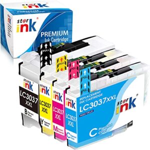 st@r ink compatible(pigment) ink cartridge replacement for brother lc3037 xxl lc 3037 ink for mfc-j6945dw mfc-j6545dw mfc-j5845dw mfc-j5945dw printer(bk/c/m/y) 4 packs
