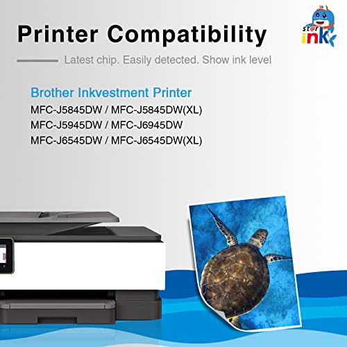 st@r ink Compatible(Pigment) Ink Cartridge Replacement for Brother LC3037 XXL LC 3037 Ink for MFC-J6945DW MFC-J6545DW MFC-J5845DW MFC-J5945DW Printer(BK/C/M/Y) 4 Packs