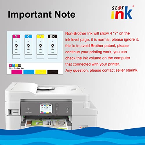 st@r ink Compatible(Pigment) Ink Cartridge Replacement for Brother LC3037 XXL LC 3037 Ink for MFC-J6945DW MFC-J6545DW MFC-J5845DW MFC-J5945DW Printer(BK/C/M/Y) 4 Packs