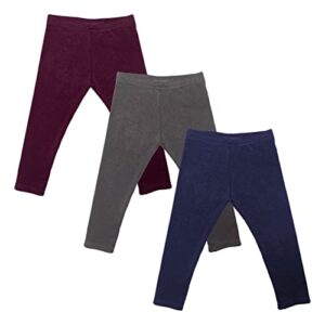 andrew scott kids boys girls toddler fleece brush lined stretch leggings | snug fitting long pants -multi packs