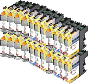 blake printing supply compatible ink cartridge replacement for brother lc101, lc103 (black, cyan, magenta, yellow, 22-pack)