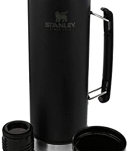 Stanley Classic Vacuum Insulated Wide Mouth Bottle, Matte Black - BPA-Free 18/8 Stainless Steel Thermos for Cold & Hot Beverages – Keeps Liquid Hot or Cold for Up to 24 Hours – Lifetime Warranty