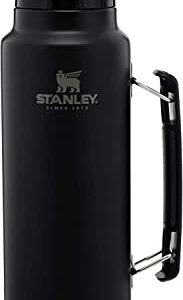 Stanley Classic Vacuum Insulated Wide Mouth Bottle, Matte Black - BPA-Free 18/8 Stainless Steel Thermos for Cold & Hot Beverages – Keeps Liquid Hot or Cold for Up to 24 Hours – Lifetime Warranty