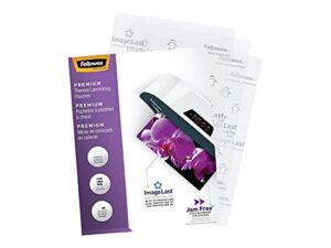 fellowes 1530747 imagelast premium thermal pouches letter 60/pack (5288001)