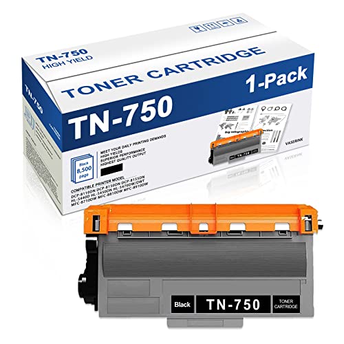 VASERINK TN750 TN-750 Toner Cartridge 1 Pack Black TN750 Compatible Replacement for TN750 Toner Cartridge HL-5440D 5450DN 5470DW/DWT DCP-8110DN 8150DN 8155DN MFC-8710DW 8810DW Printer