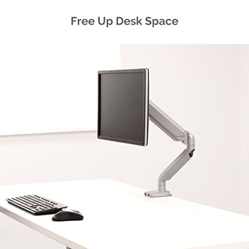 Fellowes 8056401 Platinum Series Adjustable Computer Monitor Stand for Desk with Single Monitor Arm, 32 Inch Monitor Capacity