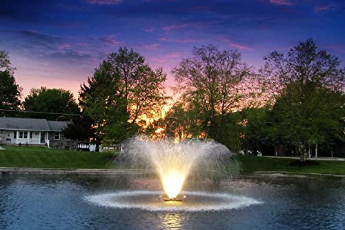 Scott Aerator Night Glo Residential Outdoor Fountain LED Light Set for Scott Aerator Fountains and Display Aerators | Set of 2 Warm White Light Kits with Accessories | Outdoor Efficient Pond Lights