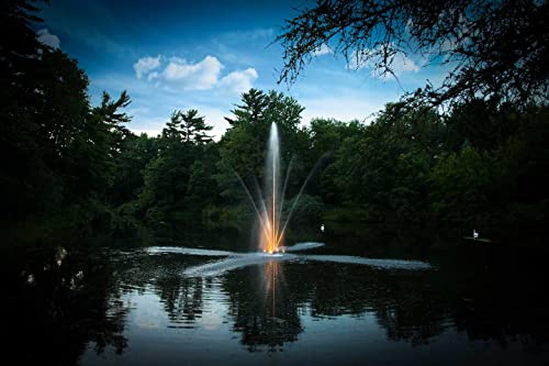 Scott Aerator Night Glo Residential Outdoor Fountain LED Light Set for Scott Aerator Fountains and Display Aerators | Set of 2 Warm White Light Kits with Accessories | Outdoor Efficient Pond Lights