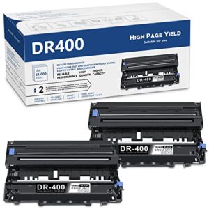 (high yield, 2 black) dr400 drum unit dr-400 compatible replacement for brother dr400 drum unit mfc-8600 9700 p2500 intellifax-4750e 5750e hl-1250 1440 dcp-1200 1400 series printer (not include toner)