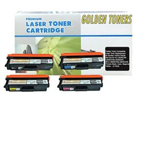 golden toner compatible toner cartridges replacement for brother tn336 tn 336 tn-336 use for brother hl-l8250cdn hl-l8350cdw hl-l8350cdwt mfc-l8600cdw mfc-l8850cdw- (4 pack)