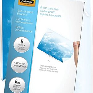 Fellowes Laminating Pouches, 5Mm, 4-1/4X6-1/4