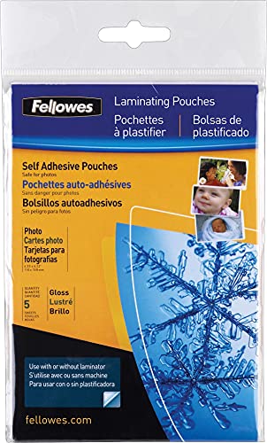 Fellowes Laminating Pouches, 5Mm, 4-1/4X6-1/4