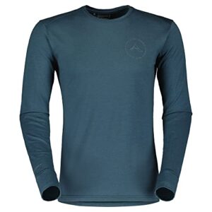 scott defined merino ls shirt (aruba green, medium) 2022/23