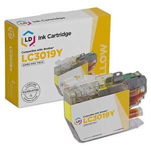 ld compatible ink cartridge replacement for brother lc3019y super high yield (yellow)