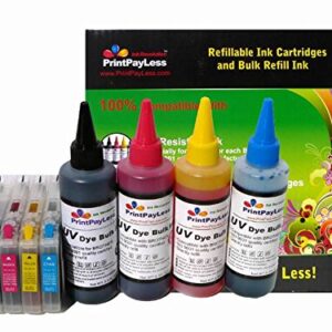 INKUTEN® Pre-filled Refillable Ink Cartridges for Brother LC71 LC75 LC79 cartridges + 400 ml