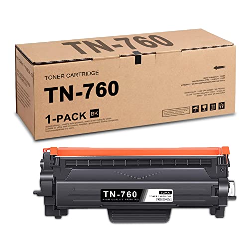 TN760 TN730 Toner Cartridge Replacement for Brother TN760 TN730 High Yield Black Toner Compatible DCP-L2550DW HL-L2350DW HL-L2390DW HL-L2395DW MFC-L2710DW MFC-L2750DW Printer