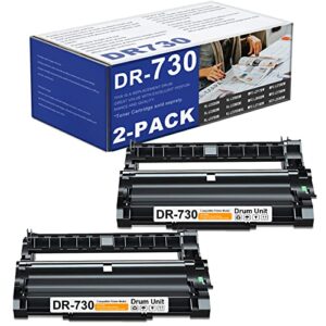 dr-730 drum unit replacement for brother dr-730 mfc-l2730dw hl-l2395dw mfc-l2710dw mfc-l2750dw hl-l2370dw hl-l2390dw dcp-l2550dw printer, dr-760 drum imaging [2 pack, 14,000 pages/drum cartridge]