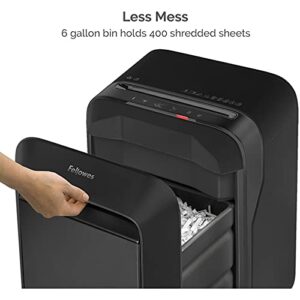 Fellowes, FEL5501601, LX180 Cross-Cut Shredder, 1 Each, Black