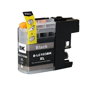 HGZ 4 Pack LC103XL Ink Cartridge Replacement for Brother LC103 MFC-J245 MFC-J285DW MFC-J450DW MFC-J475DW MFC-J650DW MFC-J870DW MFC-J875DW Printer (4Black)
