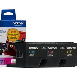 Brother LC71 3-Pack Innobella Standard Yield -Ink -Cartridges - Retail Packaging - Cyan/Yellow/Magenta