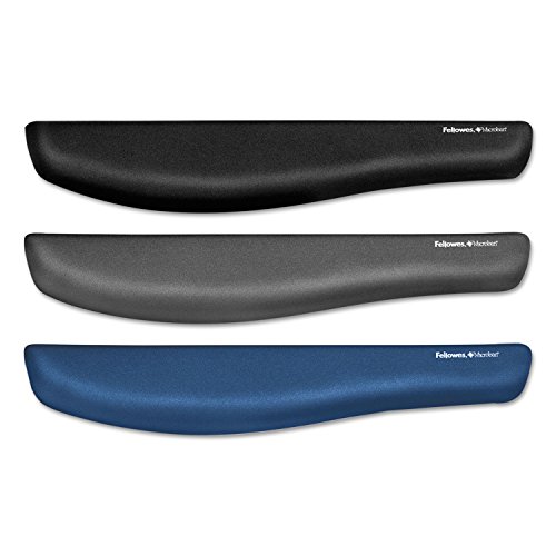 Fellowes 9252101 Keyboard Wrist Rest, w/Foam Fusion, 18-1/3-Inch x3-1/4-Inch x1-Inch, BK