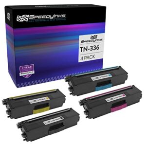 speedy inks compatible toner cartridge replacement for brother tn336 (1 black, 1 cyan, 1 magenta, 1 yellow, 4-pack)