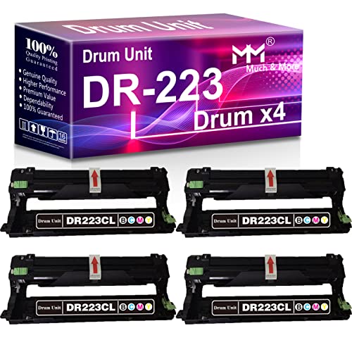 (4-Pack) Compatible DR-223CL Drum Unit DR223 DR223B DR223C DR223M DR223Y Toner Cartridge Used for Brother HL-L3210CW L3230CDW L3270CDW L3290CDW MFC-L3710CW L3750CDW L3770CDW Printer, by MuchMore