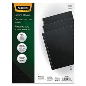 fellowes 5224901 presentation covers, plain, letter,8-1/2-inch x11-inch, 25/pk, black