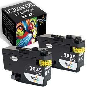 2-pack colorprint compatible black ink cartridge lc3035xxl replacement for brother lc3035 xxl lc3033 lc3033xxl lc3035bk lc-3035bk work wiht mfc-j815dw mfc-j805dwxl mfc-j805dw mfc-j995dw mfc-j995dwxl