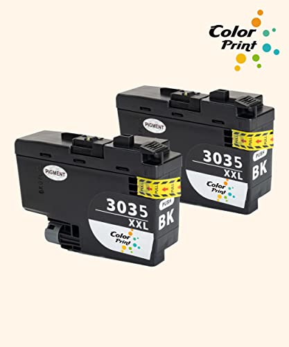 2-Pack ColorPrint Compatible Black Ink Cartridge LC3035XXL Replacement for Brother LC3035 XXL LC3033 LC3033XXL LC3035BK LC-3035BK Work wiht MFC-J815DW MFC-J805DWXL MFC-J805DW MFC-J995DW MFC-J995DWXL