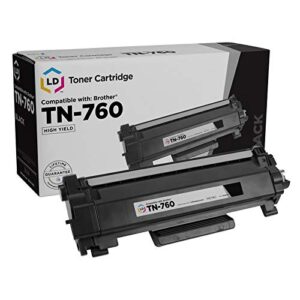 ld products compatible toner cartridge replacement for brother tn760 tn-760 tn 760 tn730 tn-730 (single black) for dcp-l2550dw, hl-l2325dw, hl-l2370dw, hl-l2390dw, hl-l2395dw, mfc-l2717dw, mfc-l2730dw