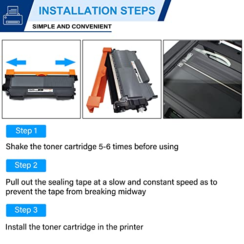 TN-420 Toner Cartridge & DR420 Drum Unit Compatible TN420 DR420 Replacement for Brother DR420 TN-420 for Brother DCP-7065D MFC-7240 MFC-7360N MFC-7460DN Printer Toner.(1 Toner, 1 Drum 2 Pack)