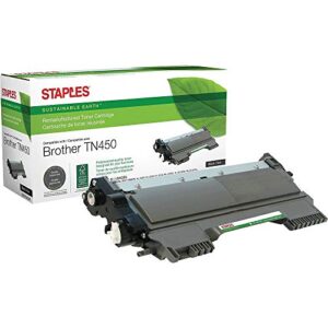 staples remanufactured toner cartridge replacement for brother tn-450 (black)