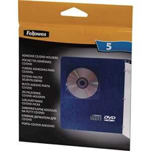 Fellowes 98315 Adhesive CD/DVD Holders, 5-Pack