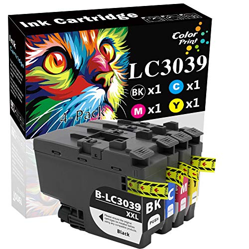 C P ColorPrint Compatible Ink Cartridge Replacement for Brother LC3039 XXL LC3039XXL LC3039BK LC3039C LC3039M LC3039Y Used for MFC-J5845DW MFC-J5945DW MFC-J6945DW MFC-J6545DW MFC-J6545DW XL Printer