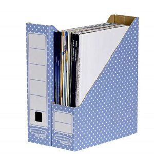 Fellowes Bankers Box Style Magazine File - Blue/White, Pack of 10