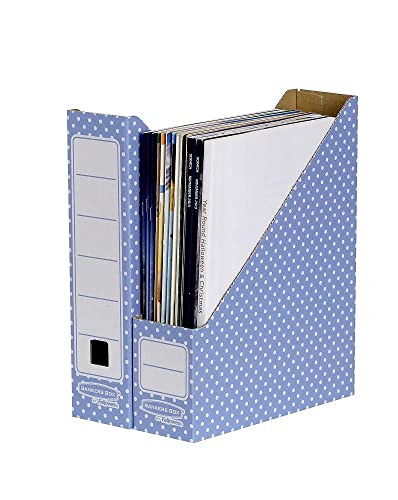 Fellowes Bankers Box Style Magazine File - Blue/White, Pack of 10