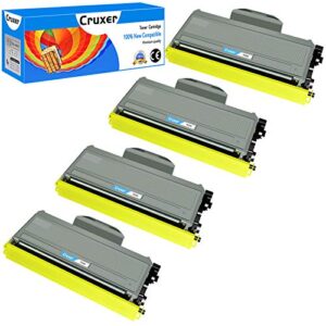 cruxer compatible toner cartridge replacement for brother tn360 tn-360 tn330 used for mfc-7840w mfc-7340 mfc-7440n dcp-7040 dcp-7030 hl-2140 hl-2150n printer (black, 4-pack)