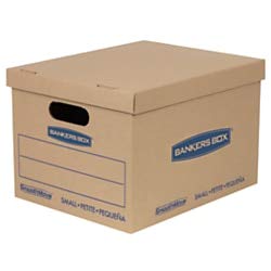 fellowes 7714210 smoothmove classic small moving boxes 15l x 12w x 10h kraft/blue 20/carton