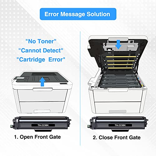 TN-223BK/C/M/Y TN227 Toner Cartridge 4Pack: Compatible for Brother TN223 TN-223 Toner Replacement for HL-L3270CDW HL-L3290CDW HL-L3210CW HL-L3230CDW MFC-L3710CW MFC-L3750CDW MFC-L3770CDW Printer