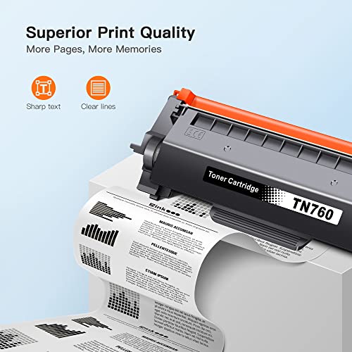 E-Z Ink (TM TN760 Toner Cartridge Replacement Compatible for Brother TN-760 TN730 TN-730 for DCP-L2550DW HL-L2350DW L2395DW L2390DW L2370DW MFC-L2710DW L2750DW L2730DW (Black, 1 Pack)