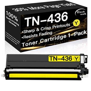 etechwork compatible toner cartridge replacement for tn436y tn-436y tn436 tn-436 use with brother mfc-l8900cdw mfc-l9570cdw hl-l8360cdw hl-l9310cdw printer (yellow)